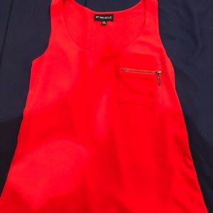 Red Short Sleeve Blouse